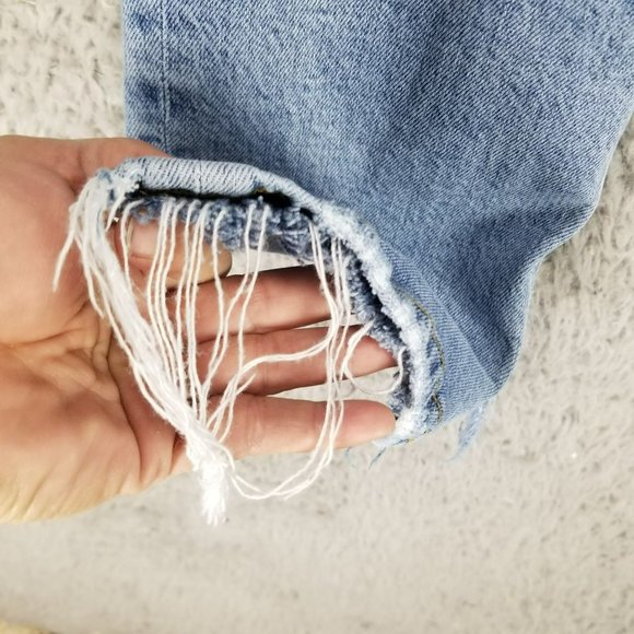 Agolde Jeans Womens 32 Medium Wash Stretch High Rise Button Fly Straight - Picture 2 of 16